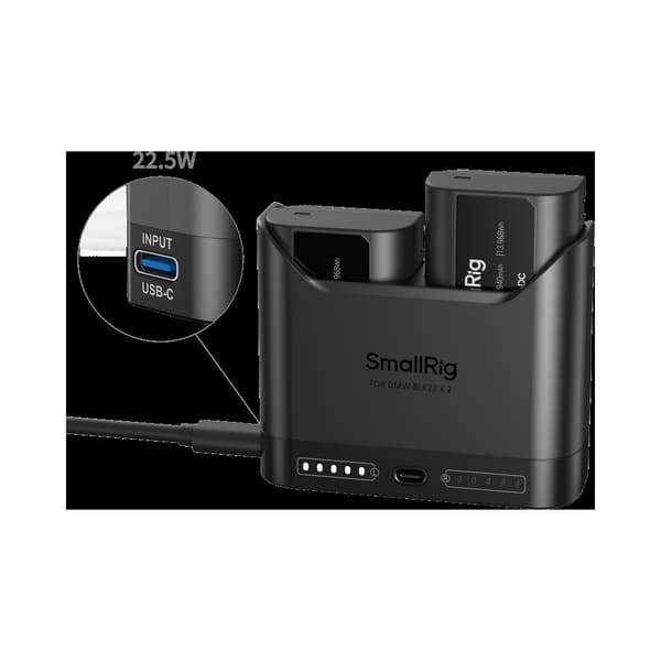 SmallRig 5487 Turbo Charging Kit for DMW-BLK22 Camera Batteries