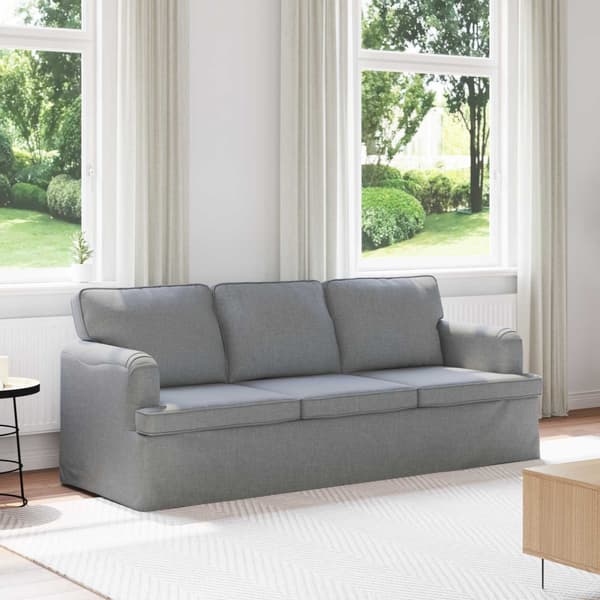 Soffa Ljusgrå 201 x 80 x 85 cm tyg