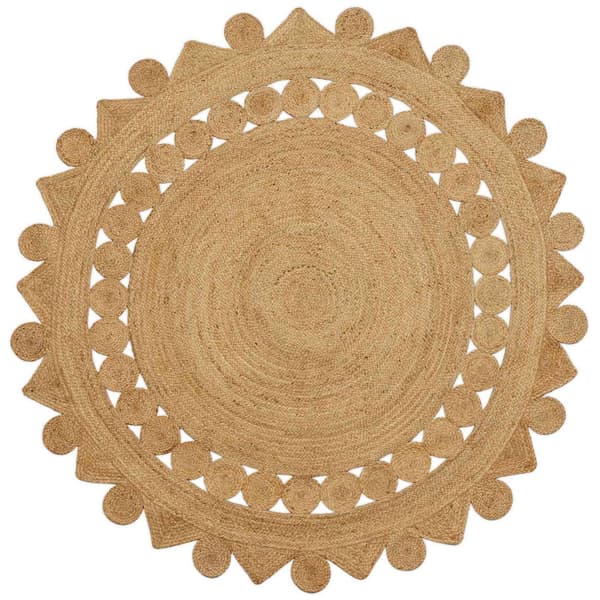 Områdesmattor Rektangulär Brun Ø 210 cm Jute