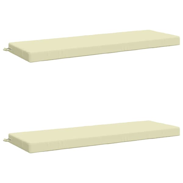 2-delade Bänk Kuddar SOEST 2 st 100% Polyester Gräddvit