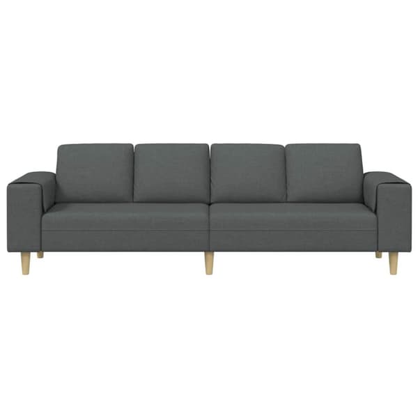 Vardagsrumsoffa Mörkgrå 250 x 77 x 76 cm Polyester