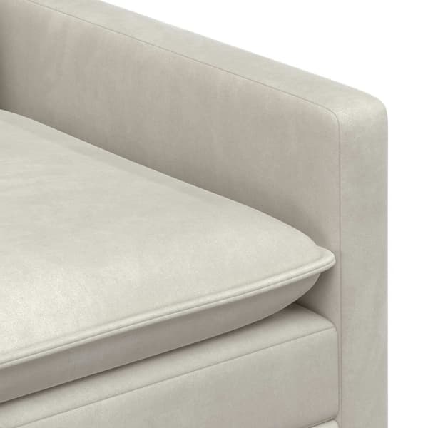 Soffa Gräddvit 126 x 81 x 87,5 cm Sammet
