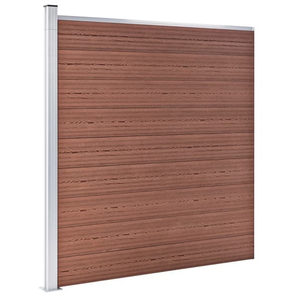 Staketpanel WPC 353x186 cm brun