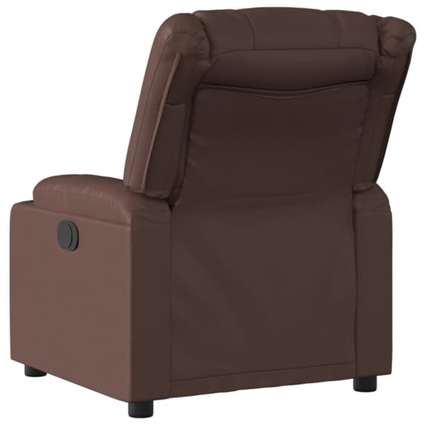 Reclinerfåtölj brun konstläder