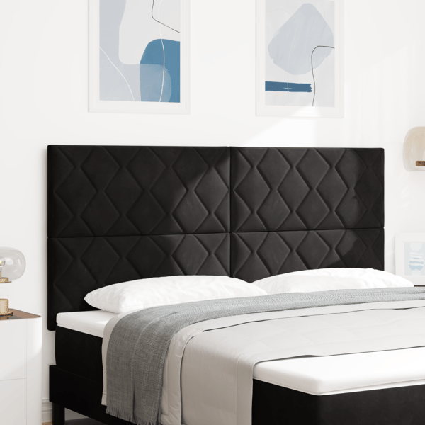 LED huvuddyna Svart 180 cm Sammet