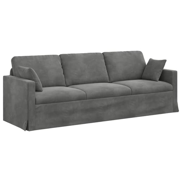 Soffset 2 pcs Mörkgrå 228 x 78 x 80 cm Sammet