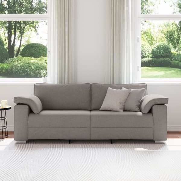 3-Sits soffa Taupe 220 cm tyg