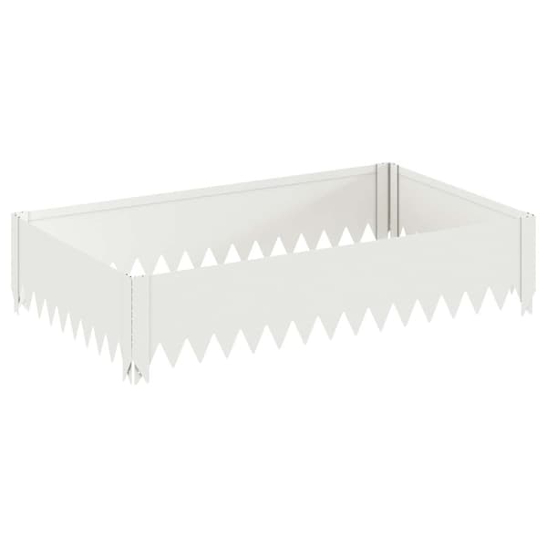 Kant för gräsmatta 100 x 60 x 20 cm Stål Vit