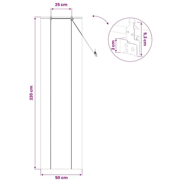 Rullgardin Brun 50 x 220 cm Bambu