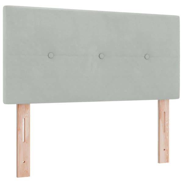 Huvudgavel Ljusgrå 90 cm Sammet