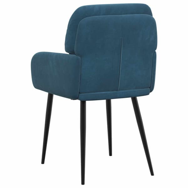 Matstolar 4 pcs Sammet Blå 59 x 59,5 x 90 cm