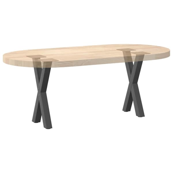 Soffbordsben X-formade 2 st antracit 28x(42-43) cm stål