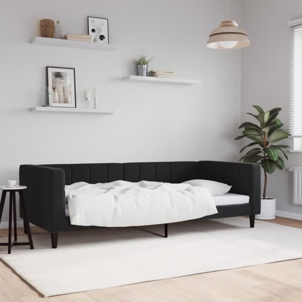 Dagbädd svart 90x190 cm sammet