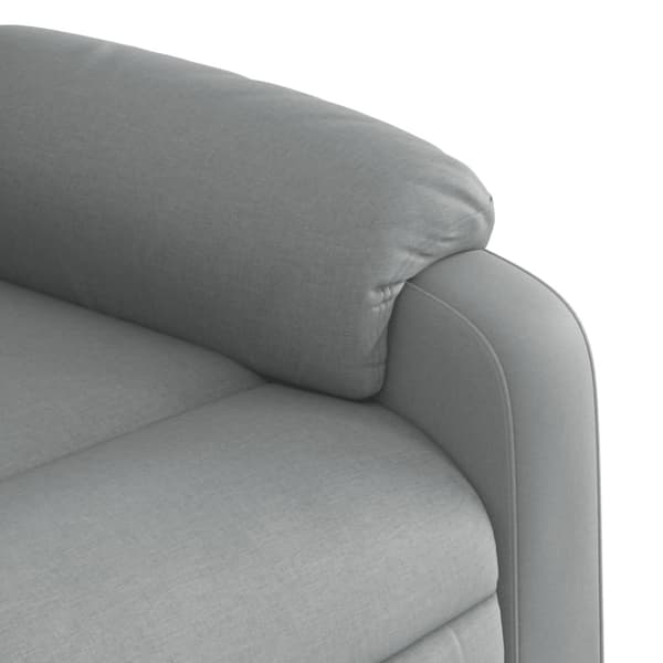 Reclinerfåtölj ljusgrå tyg
