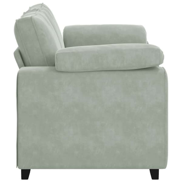 Loveseat soffa ljusgrå 160x77x82 cm sammet