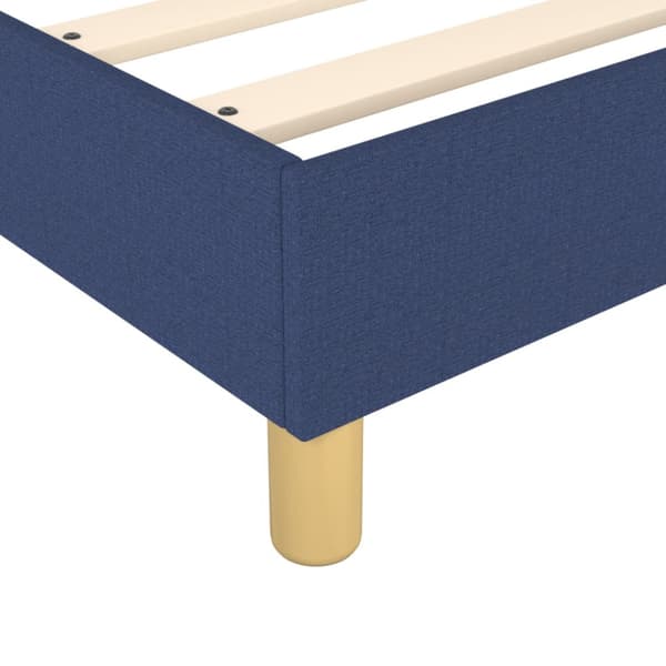 Boxspring-sängram blå 80x200 cm tyg