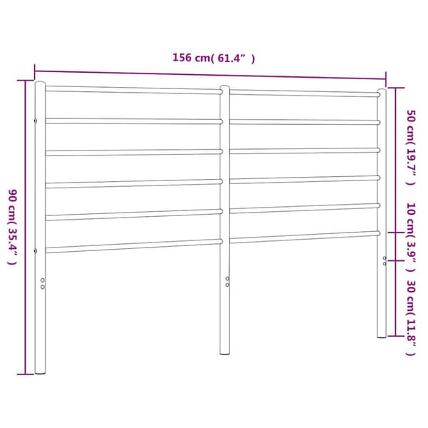 Ersättningsgavel metall vit 150 cm