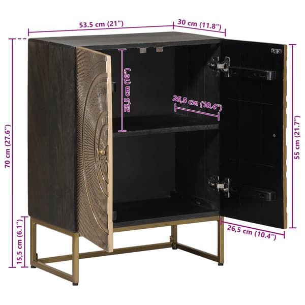 Sideboard Mässing 53,5 x 30 x 70 cm