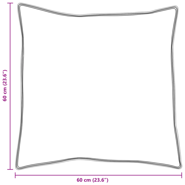 Kudde med kudde 2 pcs Vit 60 x 60 cm Bomull