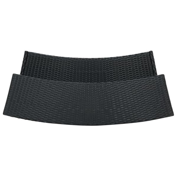 Bargrupp för trädgården med dynor 3 delar svart