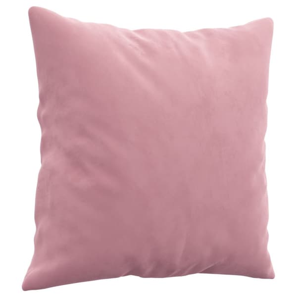 2-sitssoffa med prydnadskuddar rosa 120 cm sammet