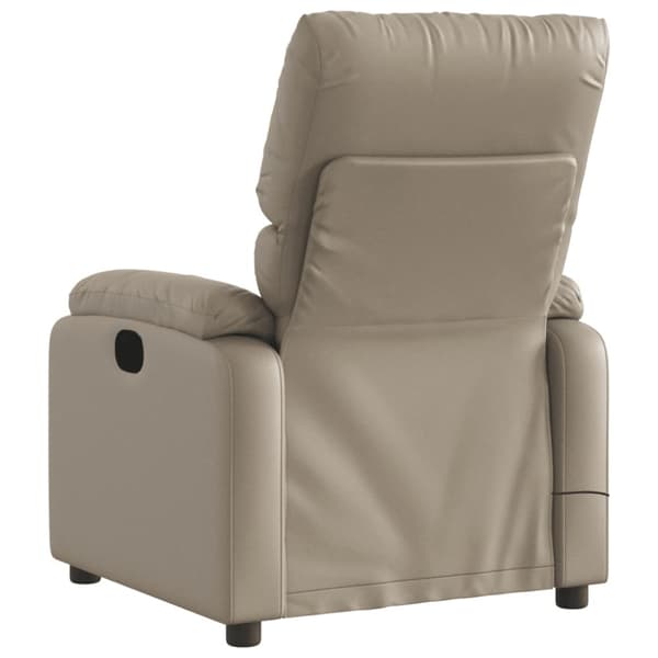 Elektrisk massagefåtölj cappuccino konstläder