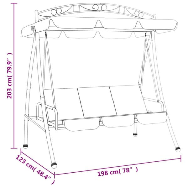 Hammock grön 198 cm tyg och stål