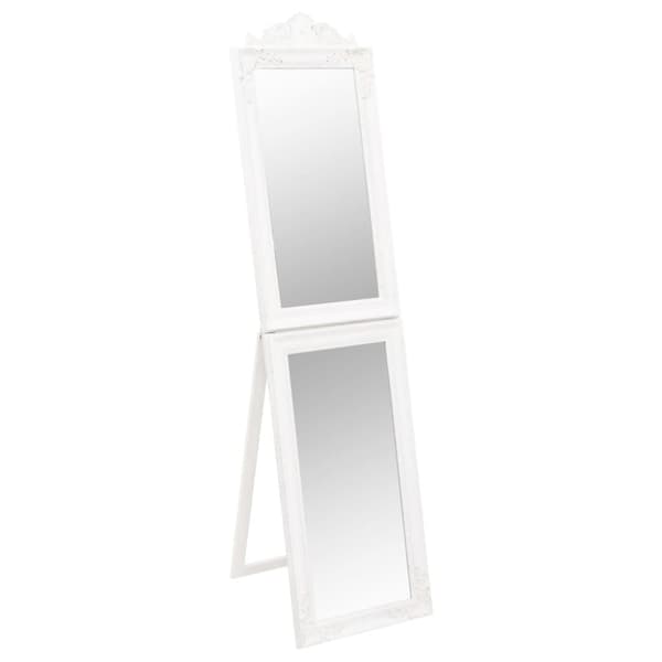 Fristående spegel vit 45x180 cm