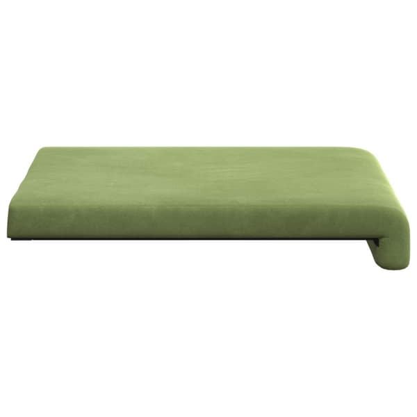 Bänk kudde 2 st Sammet Ljusgrön Djup 35 cm