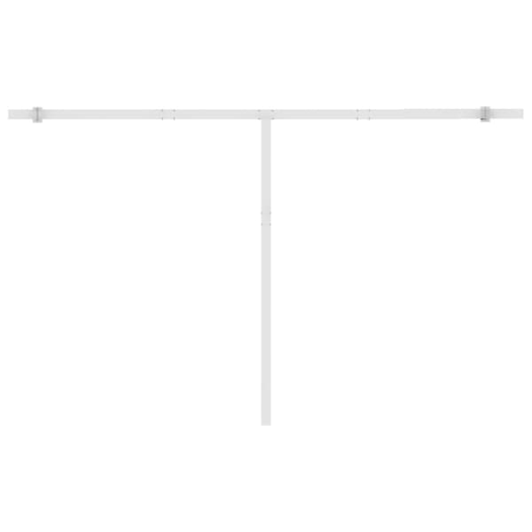 Fristående markis automatisk 450x350 cm blå/vit