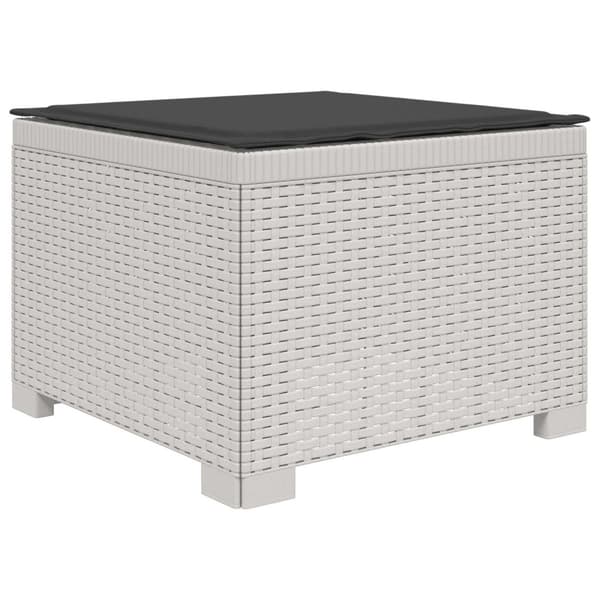 3-sits trädgårdsoffa med kuddar Rattan-look PP Vit