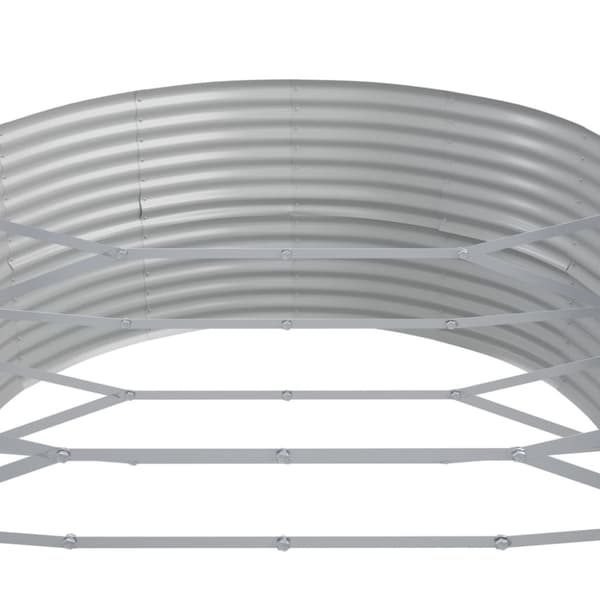 Odlingslåda galvaniserat stål 544x100x36 cm silver