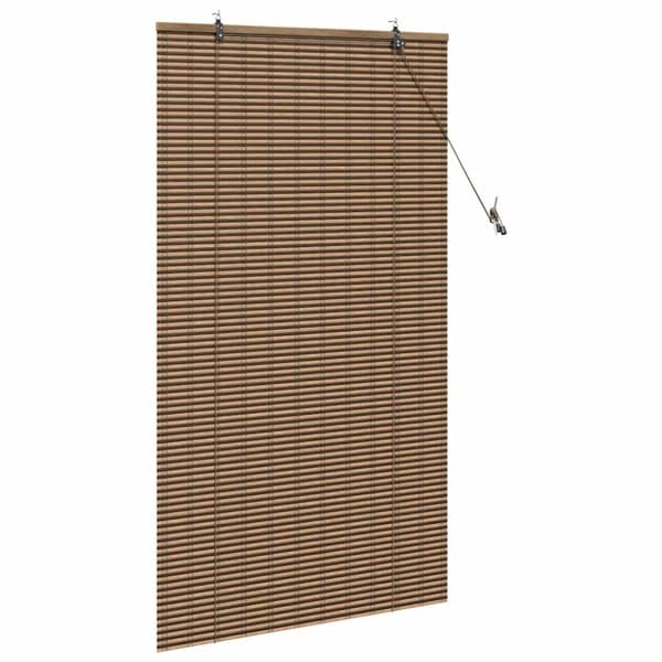 Rullgardin med gardiner Brun 100 x 160 cm Bambu