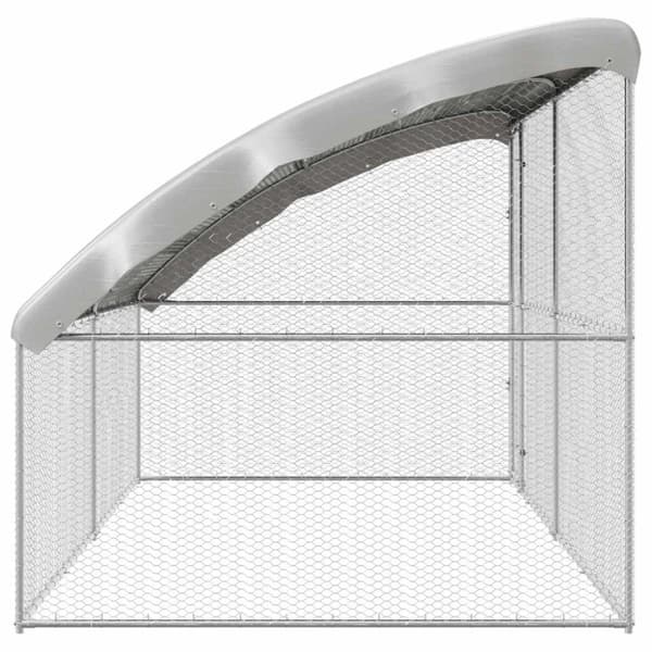 Hönshus 2 pcs Silver 400 x 200 x 200 cm Galvaniserat Stål
