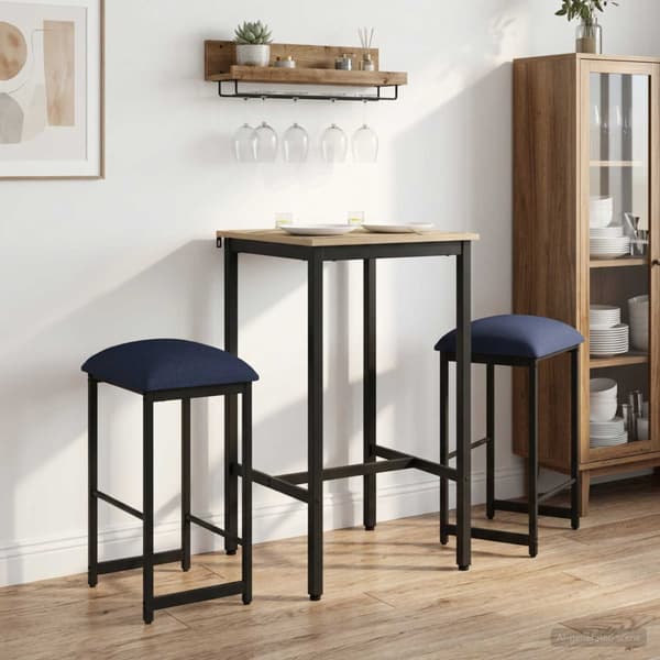 Barpall 2 st Blå 40 x 32 x 74 cm Konstruerat trä