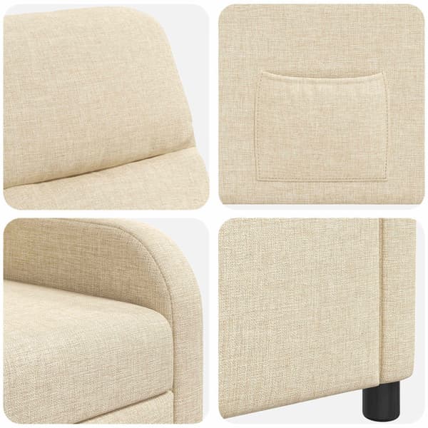 Recliner Gräddvit Tyg