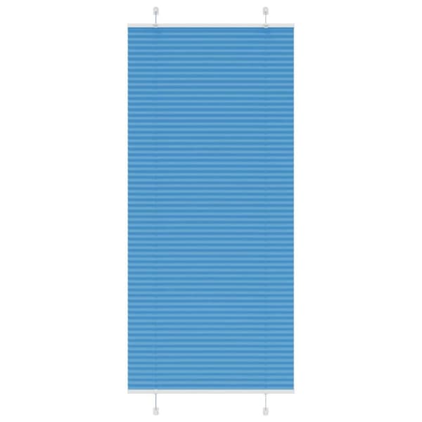 Plisserad persienn blå 90x200 cm tyg bredd 89,4 cm polyester