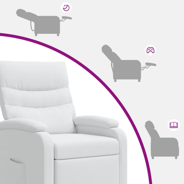 Recliner Vit Tyg
