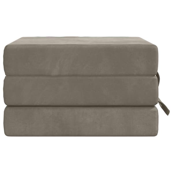 Fällbar Soffbed 90 x 67 x 45 cm Ljusgrå