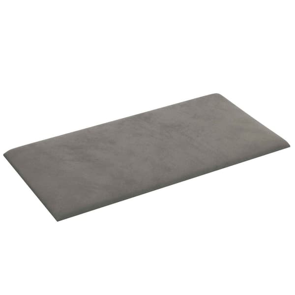 Väggsänggavel 12 pcs Ljusgrå 60 x 30 cm Sammet