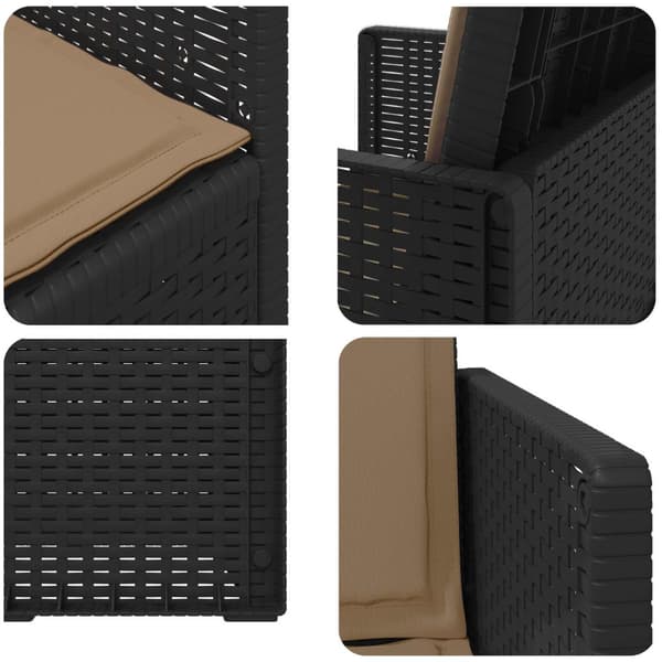 Trädgårdsmatstolar 2 pcs Antracit och taupe PP