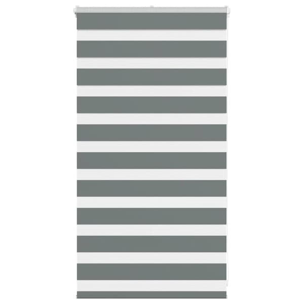 Rullgardin zebra mörkgrå 80x100 cm tyg bredd 75,9 cm polyester