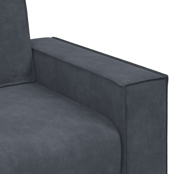 2-sitssoffa mörkgrå 160x78x84 cm sammet