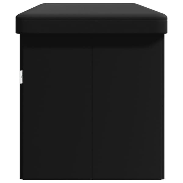 Förvaringsbänk vikbar svart PVC