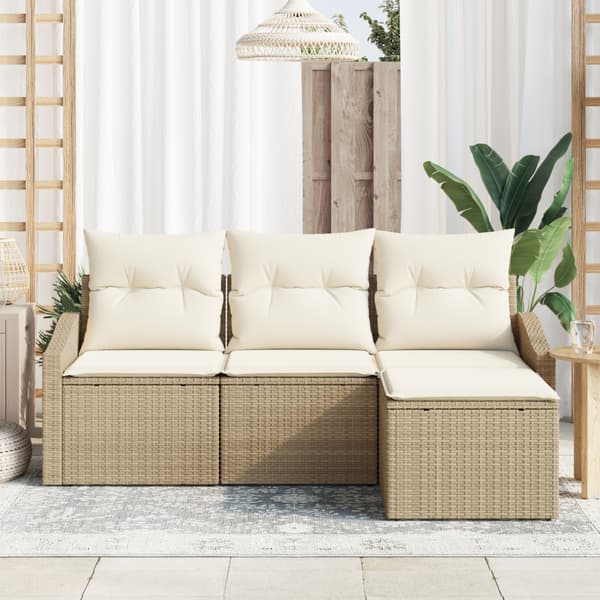 Soffset 4 st Beige konstrotting