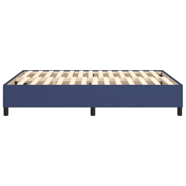 Boxspring-sängram blå 140x200 cm tyg