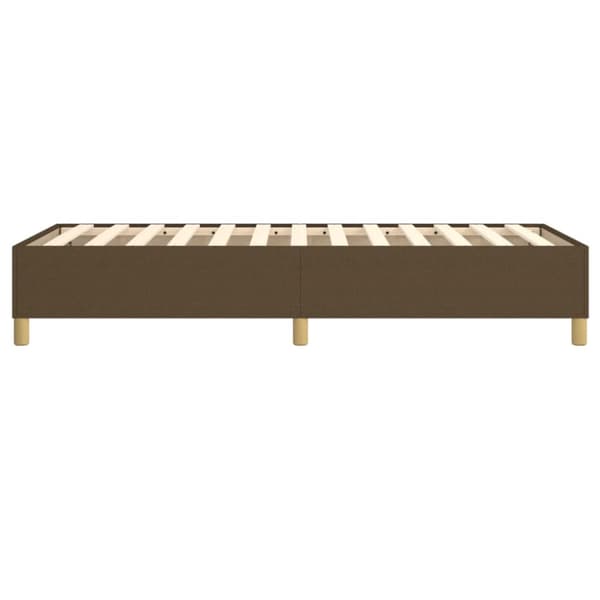 Boxspring-sängram mörkbrun 90x200 cm tyg