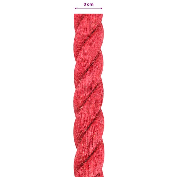 Juterep Röd 100% Tossa jute