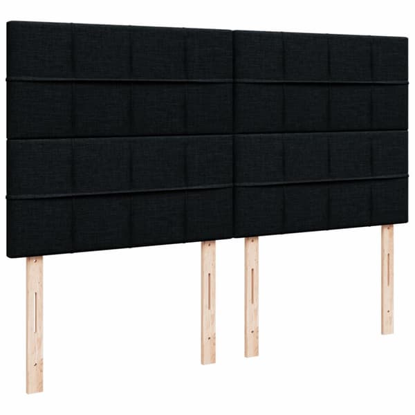 Ramsäng med madrass svart 200x200 cm sammet
