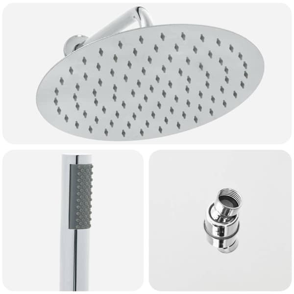 Dold duschsystem (Rund) Silver Rostfritt stål 201